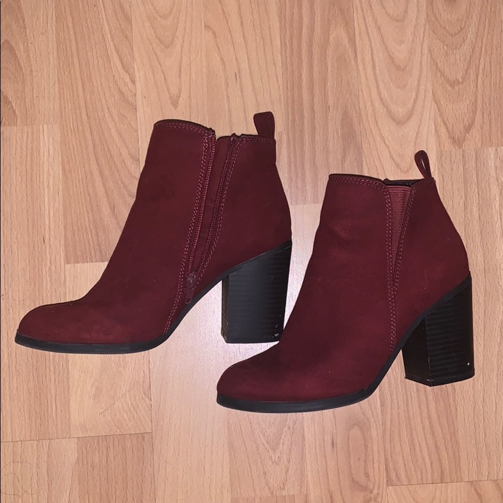 Express Burgundy Booties